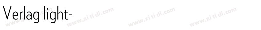 Verlag light字体转换